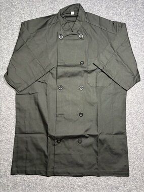 (2) Ousafeve Unisex Chef Coat for Men or Women Medium